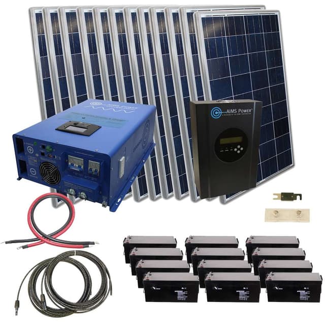 Aims 2880W Off-Grid Solar Kit with 10000W 48V Inverter Charger
