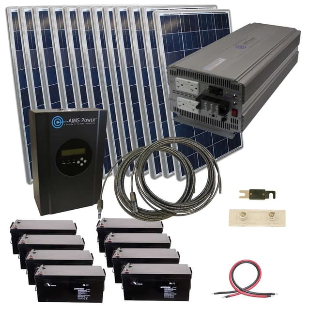 Aims 2880W Off-Grid Solar Kit with 5000W 48V Pure Sine Inverter