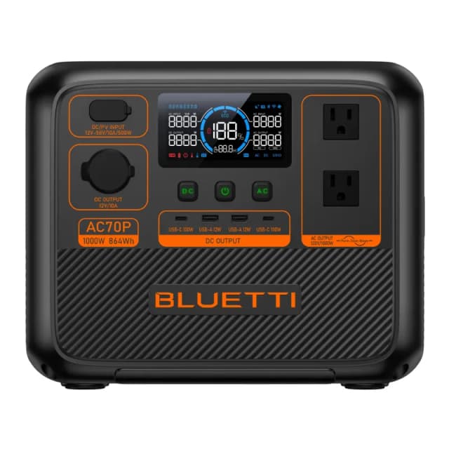 BLUETTI AC70P Portable Power Station 1000W 864Wh