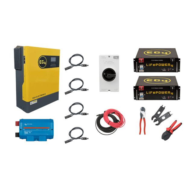 Complete Mobile Solar Kit 3000W Output – 5000W PV Input – 2,000W of Solar PV