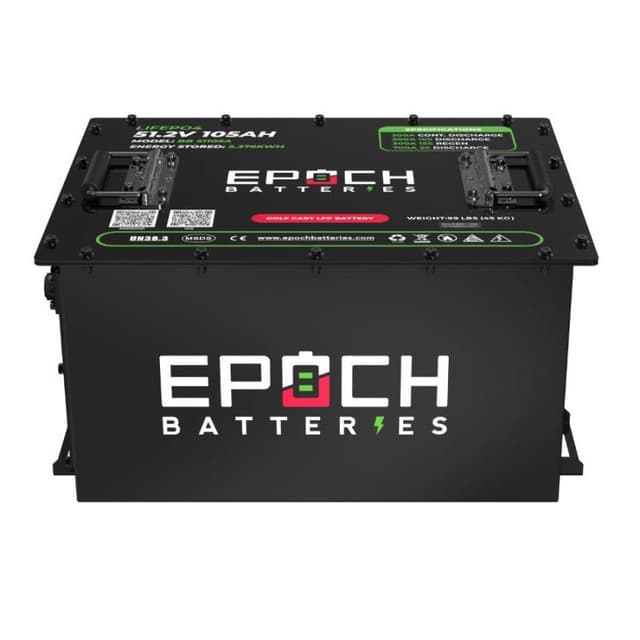 EPOCH 48V 105Ah – LiMax Series – Lithium (LiFePO4) Golf Cart Battery – Complete Kit