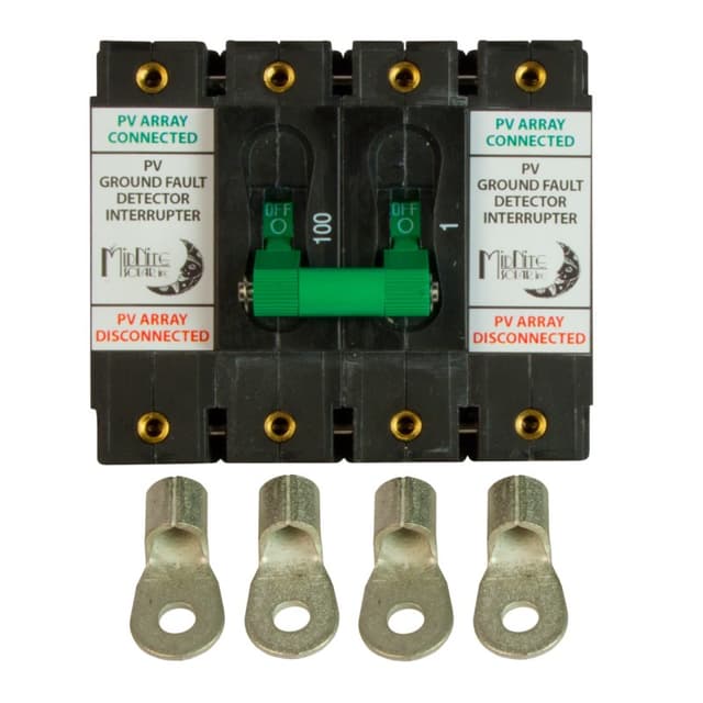 MidNite Solar 100A, 150VDC Panel Mount Dual DC Ground Fault Protector