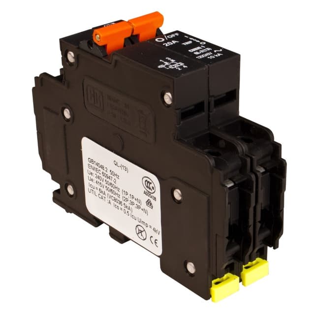 MidNite Solar 120VAC 2-Pole Din Rail Mount Breaker 15-60 amp