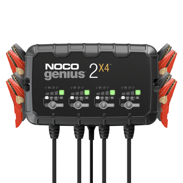 NOCO GENIUS2X4 6V/12V 4-Bank, 8-Amp Smart Battery Charger