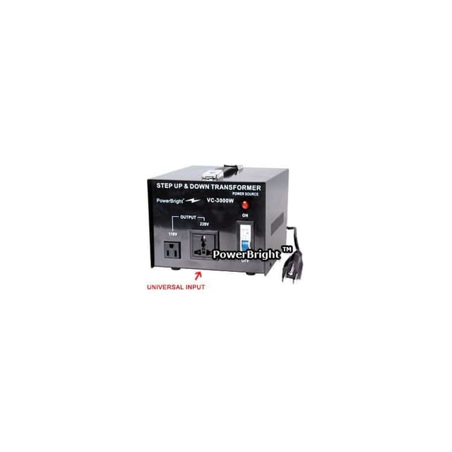 Power Bright 3000 Watt Step up / Down Voltage Transformer VC-3000W