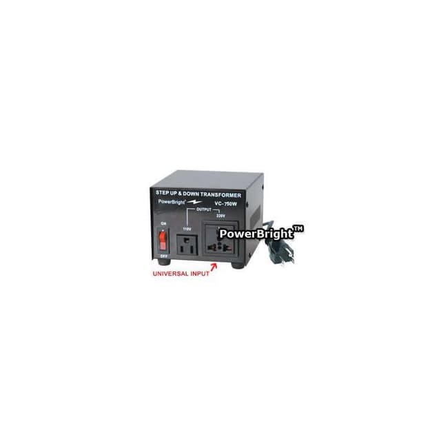 Power Bright 750 Watt Step Up / Down Voltage Transformer VC-750W