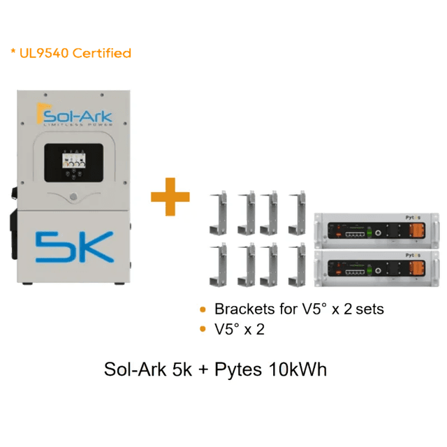 Sol-Ark 5K Pytes V5 Battery Bundle Complete ESS