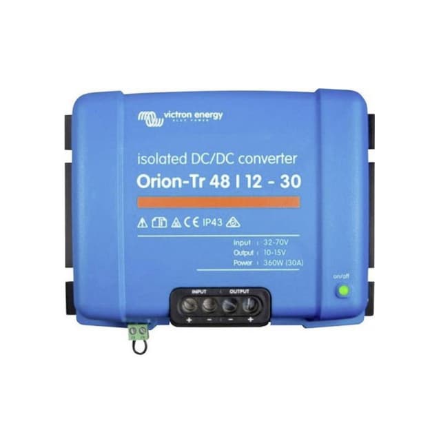 10 Year Warranty for Orion IP43 48/12V 30A ISOLATED