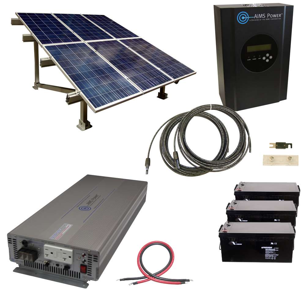 Aims 720W Off-Grid Solar Kit with 3000W Pure Sine Inverter & Mount
