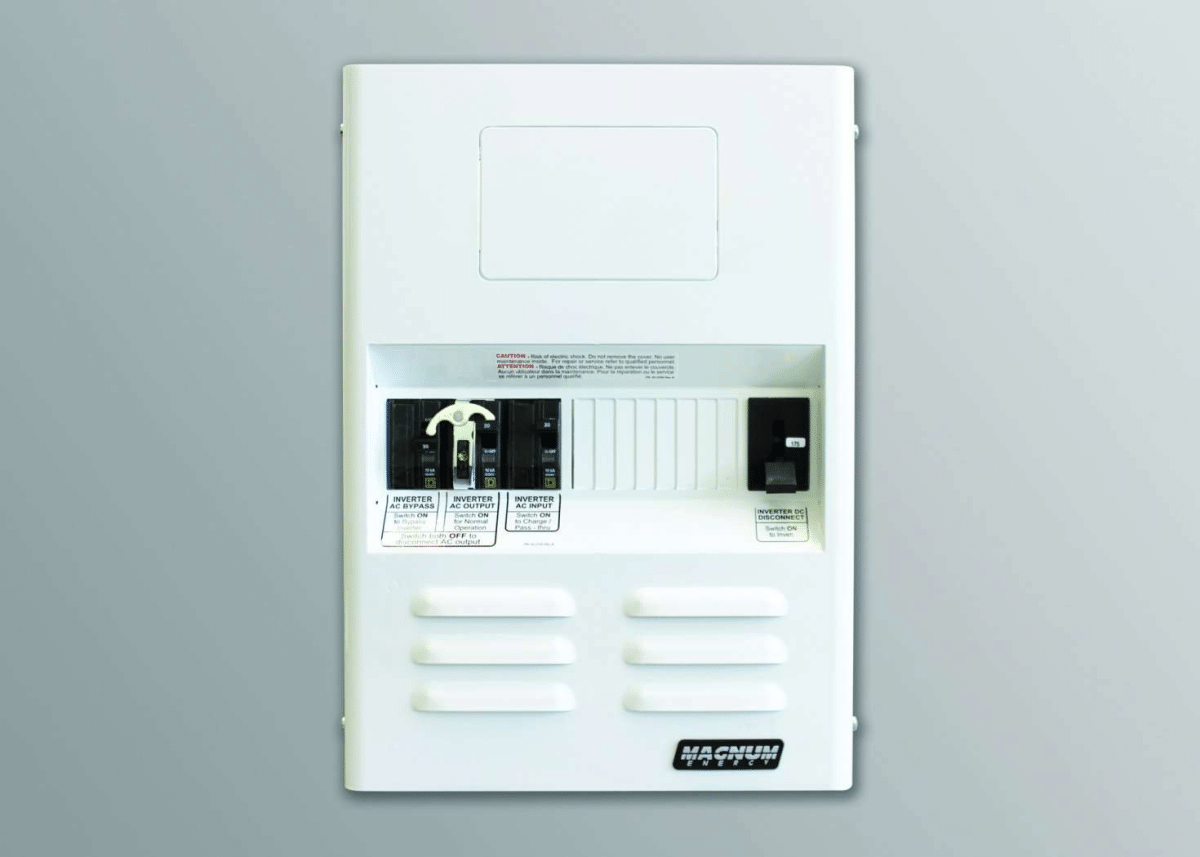 Mini Magnum Panel w/250A DC breaker and 30A dual pole AC input breaker MMP250-30D