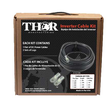 Thor 4 AWG 15 Foot Inverter Cable Set THCBL15FT4
